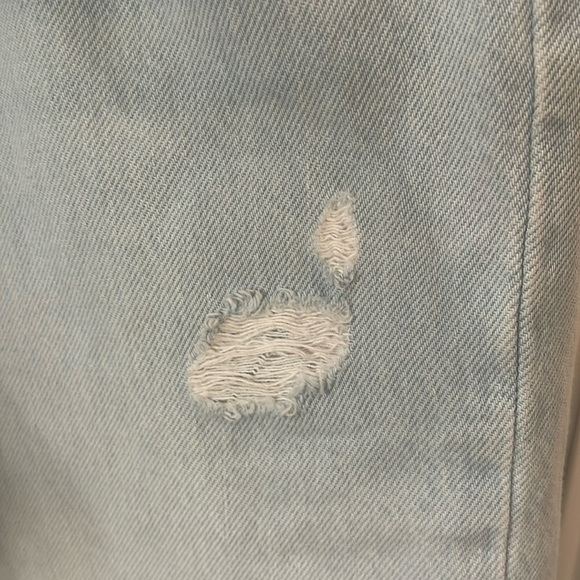 Levis Jeans Wedgie Straight No Waistband light wash raw hem button fly sz 29 - Picture 16 of 17